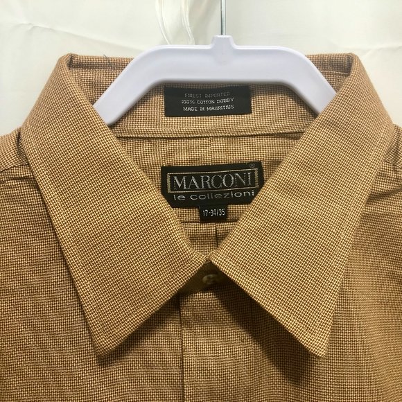 NWT MARCONI Le collezioni Men’s Shirt,Sz 17- 34/35 - Picture 3 of 6
